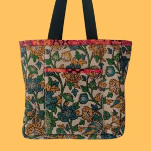 Blockprinted Quilted Totebag