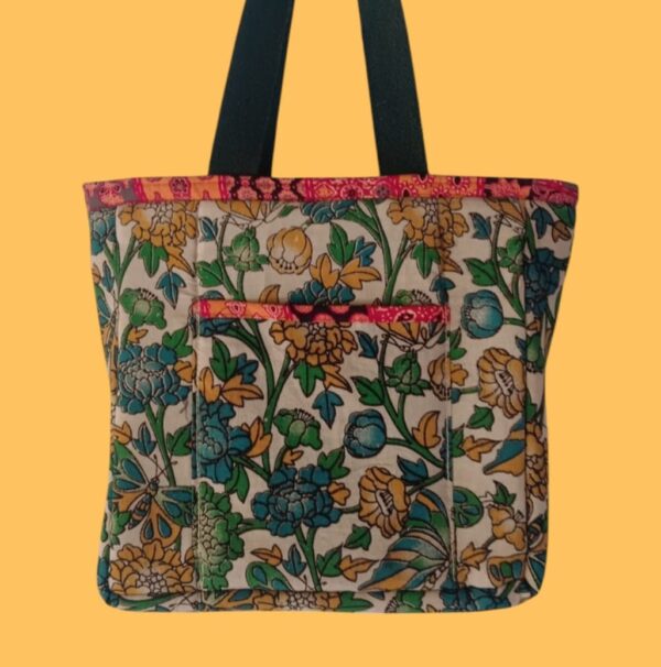 Blockprinted Quilted Totebag